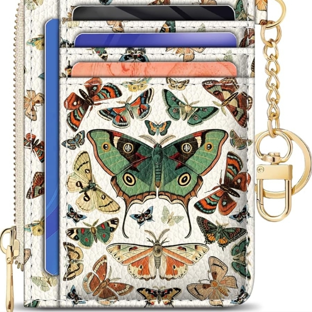 Butterfly Print Card Organizer Wallet - Picture 3 of 3